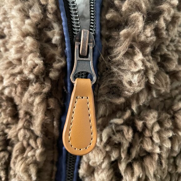 Simply Southern faux Fur Vest Women’s Sz S Brown Sherpa - Picture 9 of 11